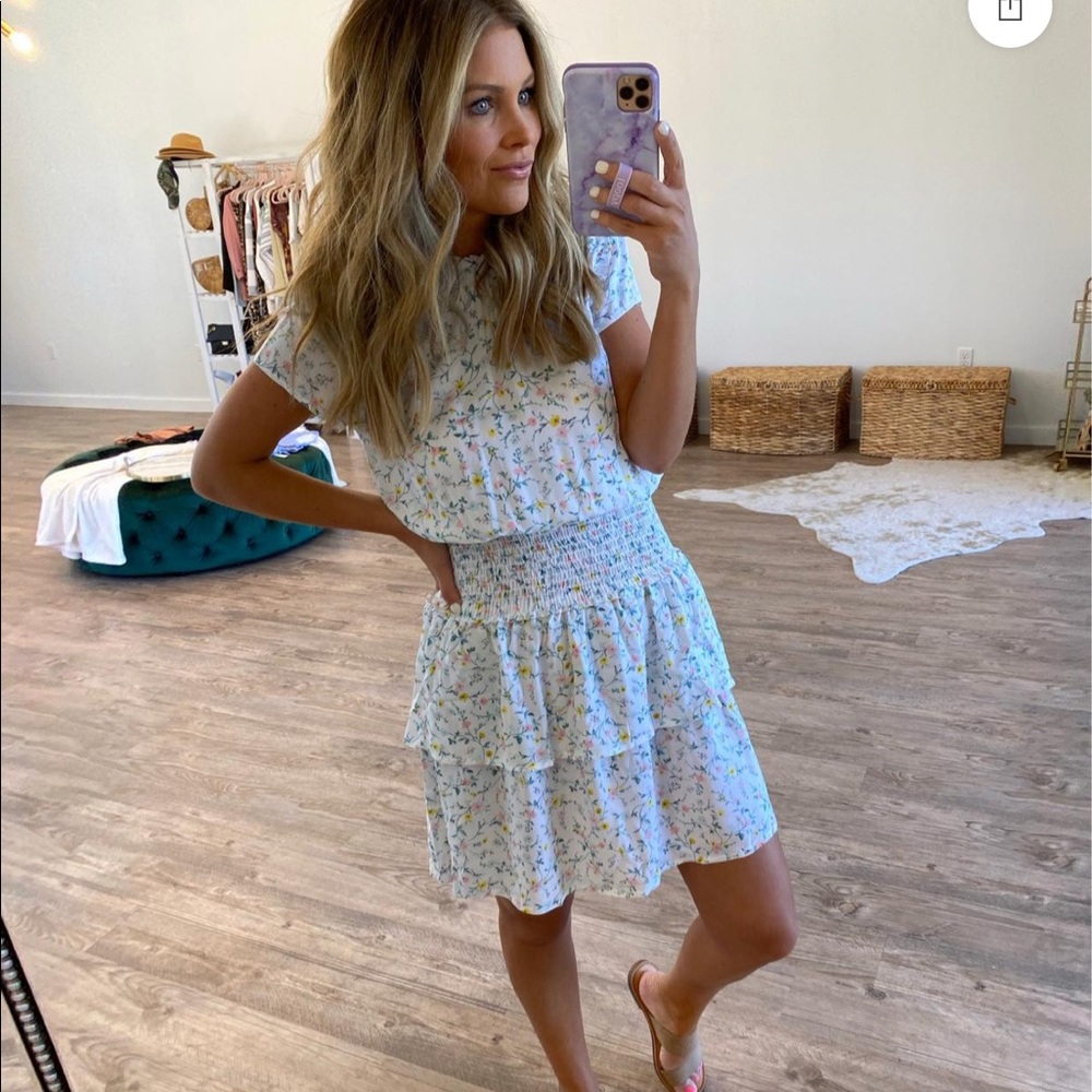 White floral dress